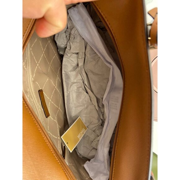 Michael Kors tote gilly large leather tote bag MK signature bag brown - Picture 6 of 7